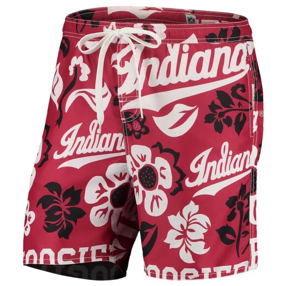 New Wes & Willy Men's‎ XXL Red Indiana University Hoosiers IU Volley Swim Trunks - Picture 3 of 4